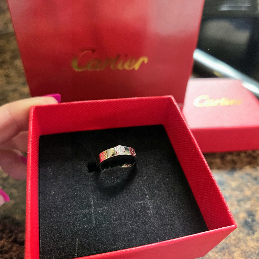 Designer Silver Ring Size 5